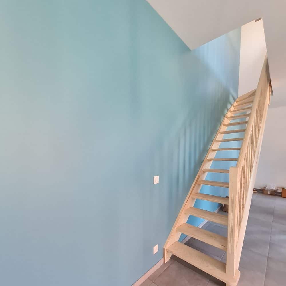 escalier sur mesure en bois clair buquet pastant