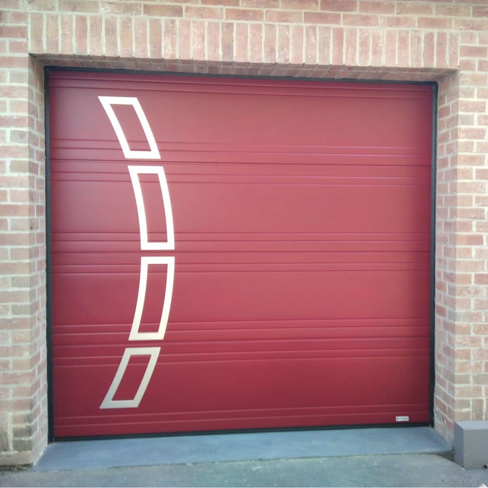 porte garage rouge buquet pastant